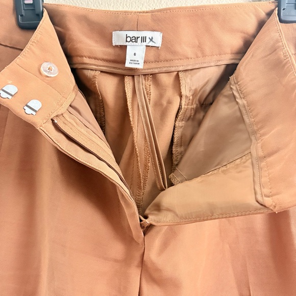 Bar III Women's Slim Straight Tan Trousers - Picture 5 of 8
